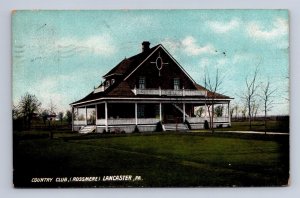 COUNTRY CLUB ROSSMERE LANCASTER PENNSYLVANIA GOLF POSTCARD 1908