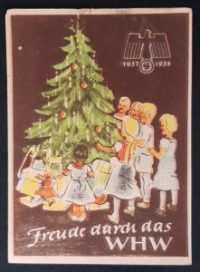 GERMANY THIRD 3RD REICH ORIGINAL PROPAGANDA LABEL WINTER RELIEF FUND 1937/38