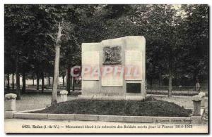 Old Postcard Redon high monument to the memory of the dead soldiers for Franc...