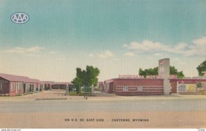 CHEYENNE , Wyoming, 30-40s ; Lincoln Highway ; Minnehaha Motor Lodge