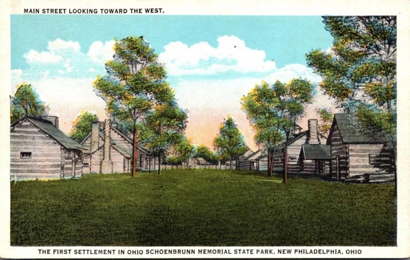 Ohio New Philadelphia First Settlement Schoenbrunn Memorial State Park