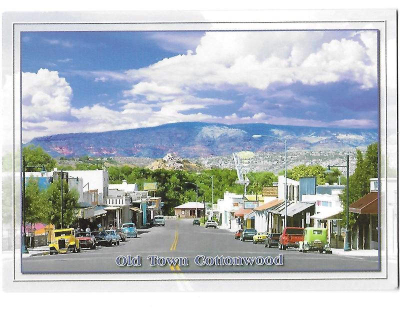 Historic Old Town Cottonwood Business District  Arizona 4 by 6 card