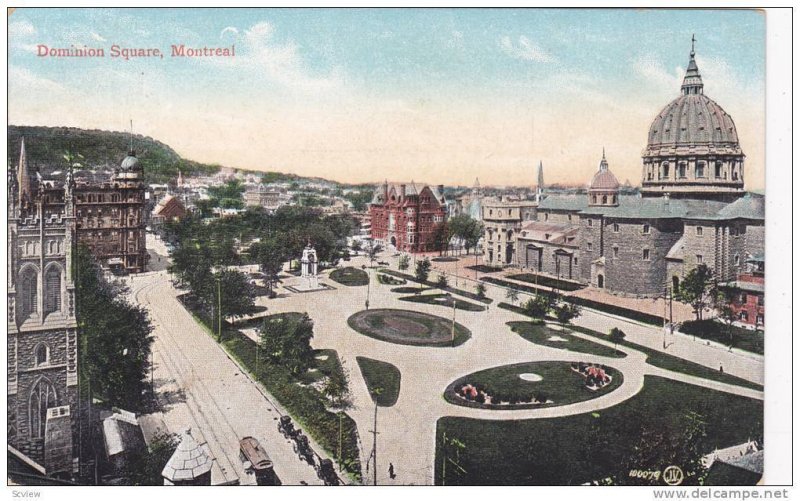 Dominion Square, Panorama, Montreal, Quebec, Canada, 1900-1910s