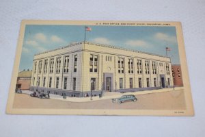 U. S. Post Office and Court House Davenport Iowa Postcard 4A-H686 Hickey Bros