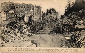 CPA Militaire Les Ruines de Clermont-en-Argonne (91889)