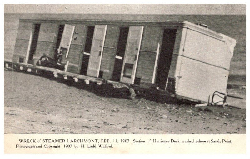 Wreck os Steamer Larchmonte Feb 11, 1907 , Section Hurricane Deck