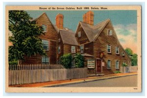 House of Seven Gables Salem Massachusetts 1947 Buy Bonds Postmark Postcard