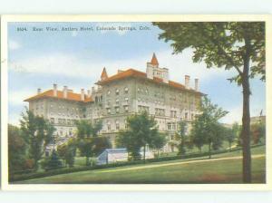 W-Border REAR VIEW OF ANTLERS HOTEL Colorado Springs Colorado CO hr8800@