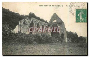 Old Postcard Beaumont le Roger Eure Ruins of the Abbey