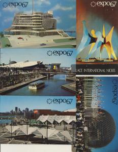(5) EXPO 67 postcards