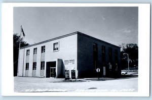 Keosauqua Iowa IA Postcard RPPC Photo US Post Office Building Car c1940's