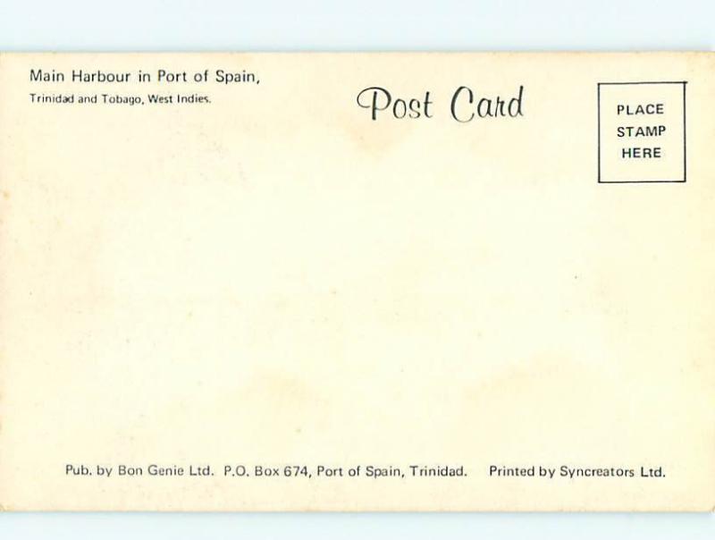 Vintage Post Main Harbour Port of Spain Trinidad Tobago Flag  # 3758