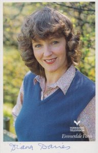 Caroline Bates Diana Davies Emmerdale Farm Early Hand Signed Cast Card Photo