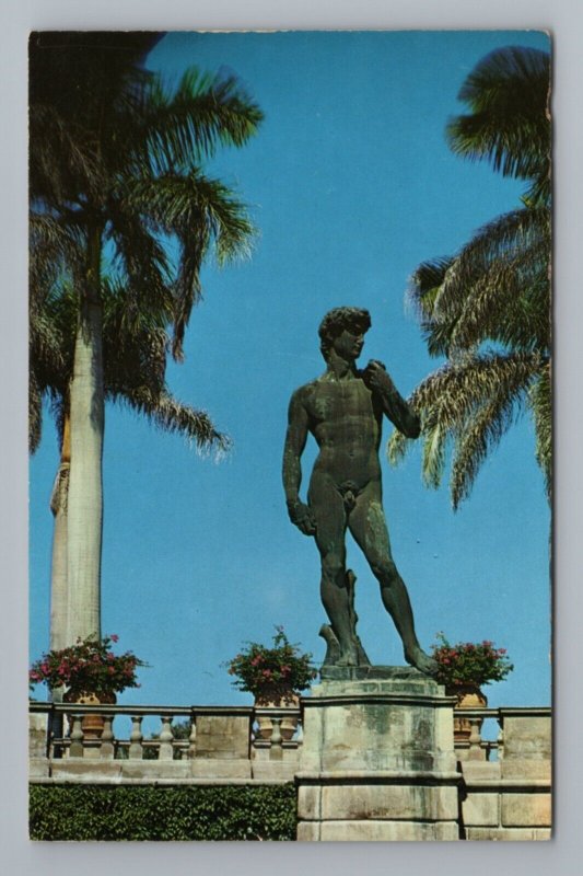 Bronze Cast of Michelangelo's David, Ringling Museum of Art, Florida, Postcard 