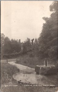 Real Photo Postcard Flowing Mineral Water Well Possibly in Indiana