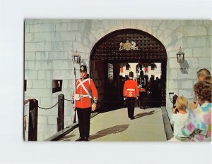 Postcard Sentry on Duty Old Fort Henry Kingston Ontario Canada