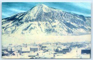 CRESTED BUTTE, CO Colorado ~ TOWN PANORAMA in Winter Gunnison County Postcard