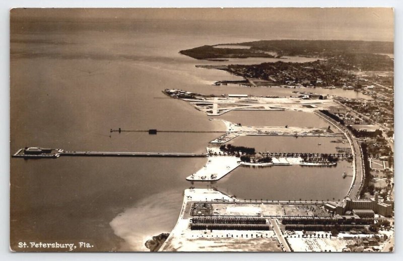 RPPC St. Petersburg FL RPPC Aerial View Real Photo Postcard V28