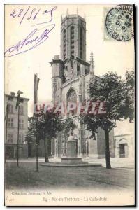 Old Postcard Aix en Provence Cathedrale