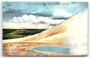 1908 YELLOWSTONE NATIONAL PARK WY SULPHUR MOUNTAIN EARLY POSTCARD P1865