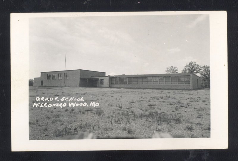 RPPC FORT LEONARD WOOD MISSOURI US ARMY BASE SCHOOL REAL PHOTO POSTCARD