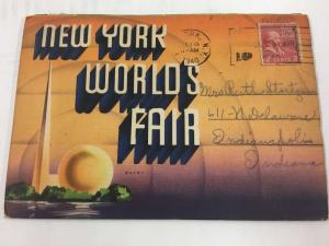 New York Worlds Fair Exhibit Souvenir Folder Antique Postcard K68985