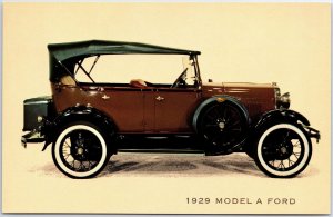VINTAGE POSTCARD MUSEUM OF AUTOMOBILES - BROWN 1929 MODEL A FORD