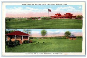 c1940's Golf Links And Shelter House Sinnissippi Golf Links Rockford IL Postcard