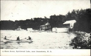Jamestown North Dakota ND Spiritwood Lake Boating Vintage Postcard