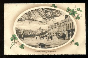 dc18 - NORTHERN IRELAND 1912 Downpatrick Main Street. Clover Border