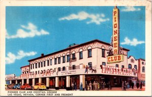 Postcard Pioneer Club and Cocktail Lounge First and Fremont in Las Vegas, Nevada