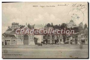 Old Postcard Dreux Arsenal Place St Gilles