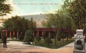 Vintage Postcard 1908 View of Great Mormon Tabernacle Salt Lake City Utah UT