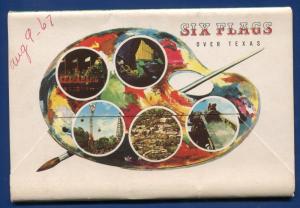 Six Flags Magnificent Star Mall Arlington Texas tx postcard folder #3