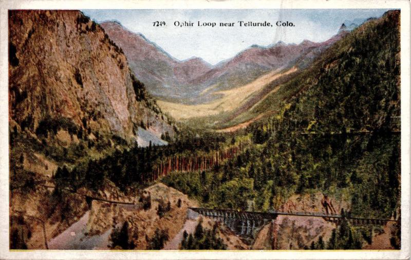 Ophir Loop Near Telluride, Colorado Trestle Vintage Postcard F22