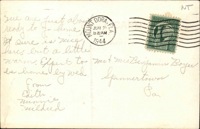 Mt. Dora FL Shuffleboard Real Photo Postcard #2