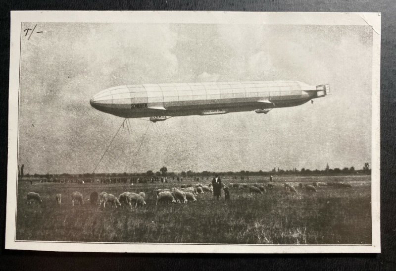 Mint Germany LZ 10 Schwaben Airship Real Picture Postcard RPPC 1911