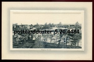 h3372 - MAGOG Quebec Postcard 1910s River Bridge by Pharmacie Beique