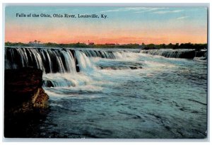 Scenic View Of Falls Of The Ohio River Louisville Kentucky KY Vintage Postcard
