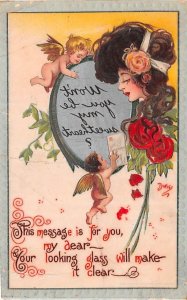 Artist Signed Message is for you, Dwig 1910 