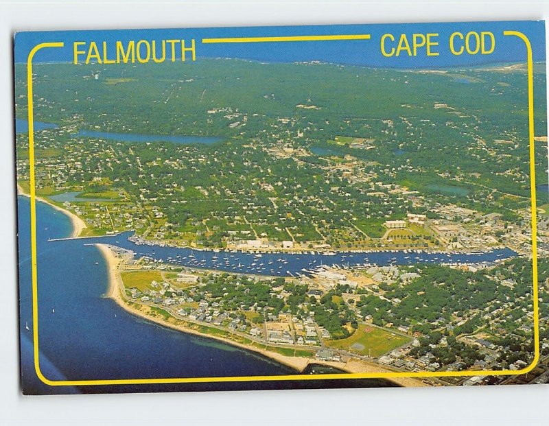 Postcard Gull's Eye View of Fallmouth Cape Cod Massachusetts USA