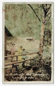 Belknap Hot Springs Oregon Hand Colored Real Photo Postcard RPPC