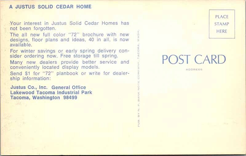 Postcard HOUSE SCENE Tacoma Washington WA AK2136