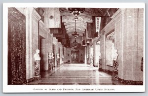 Washington DC~Interior Gallery Of Flags/Patriots~Pan American Union Bldg~Vtg PC