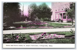 Flower Beds St. John's University Collegevile Minnesota MN DB Postard P23