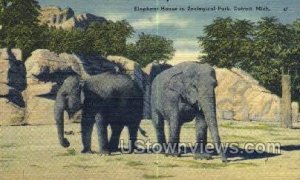 Elephant House, Zoological Park in Detroit, Michigan