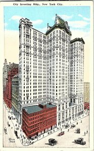 City Investing Bldg. New York City Vintage Postcard Standard View Card