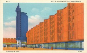 Chicago World's Fair Hall of Science Kaufmann-Fabry Photo Linen Postcard