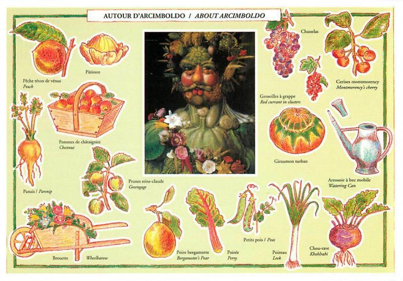 Vertumnus with Vegetables and Fruits Giuseppe Arcimboldo Art Postcard