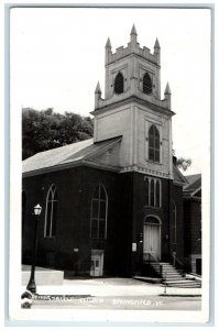c1950's Universalist Church Springfield Vermont VT RPPC Photo Vintage Postcard